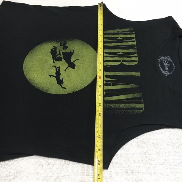 DISNEY | Peter Pan Girls Muscle Tank Top Size XL Black & Yellow Curved Hem Summe - Picture 7 of 9